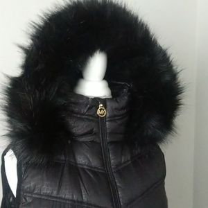 Michael Kors best with removable fur hood